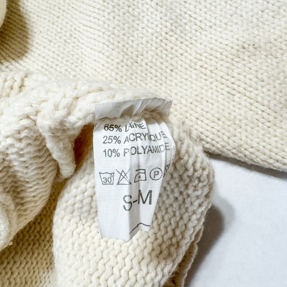 Pacha Cream Cable-Knit Oversized Turtleneck Sweater - Picture 4 of 8